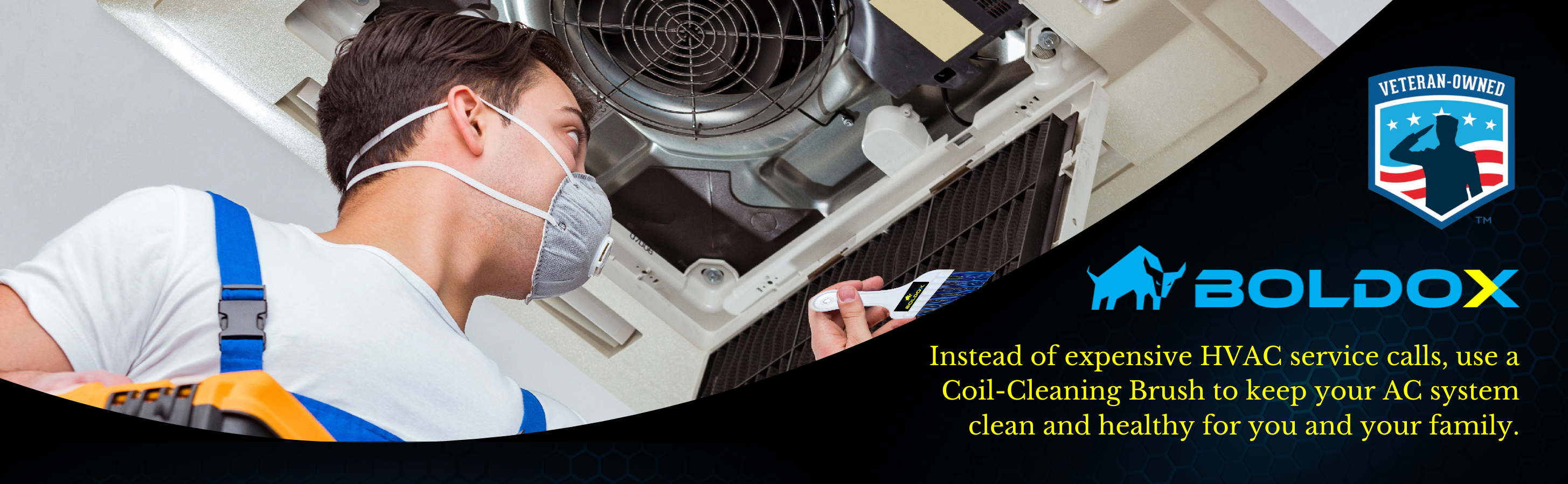 Avoid expensive HVAC service calls when you can easily sweep away dust, dirt, and debris using your Coil-Cleaning Brush to unclog blockages during your air conditioning cleaning routine!